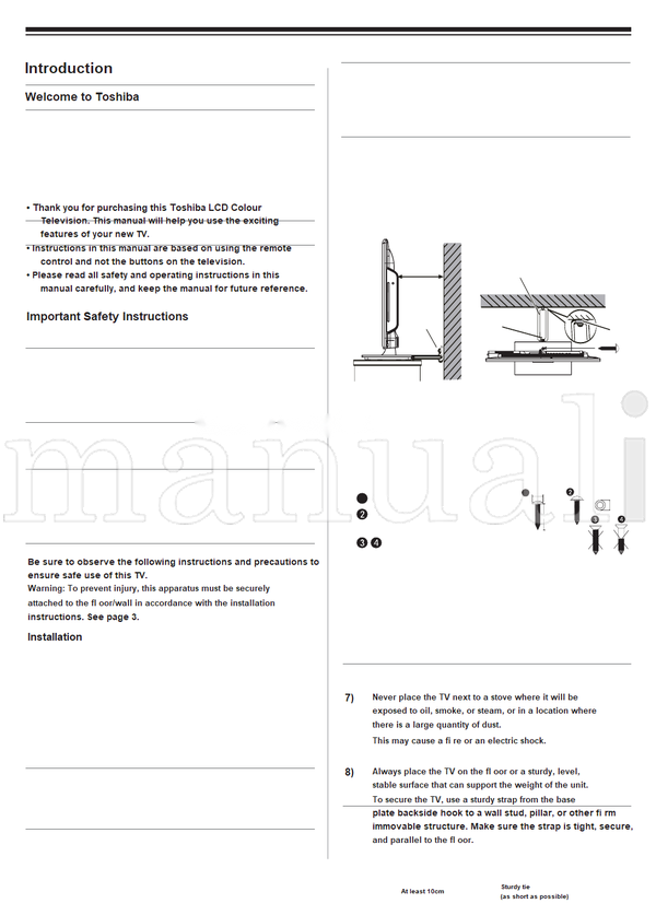 Toshiba L900A (29 pages) TV Operating Manual