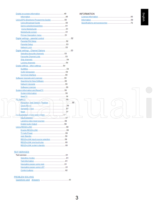 Toshiba RL93* SL97* RL95* (72 pages) TV Operating Manual