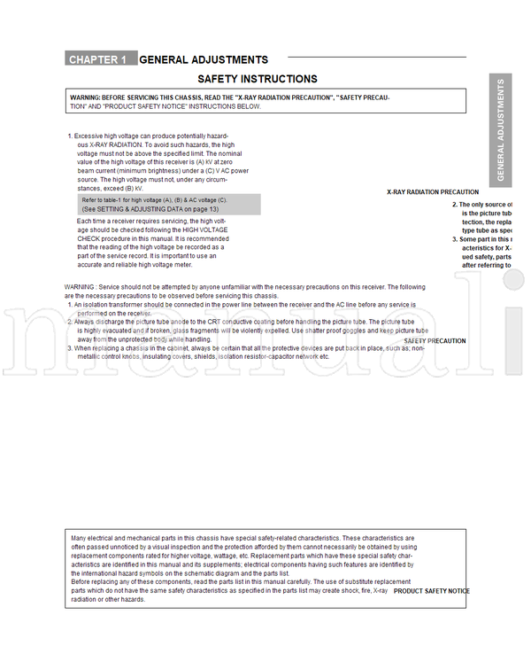 Toshiba 070-200112 25AF6SH (60 pages) TV Service Manual