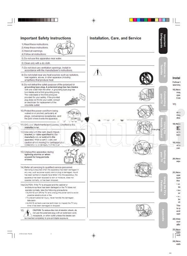 Toshiba 26DF56 30DF56 (80 pages) TV Operating Manual