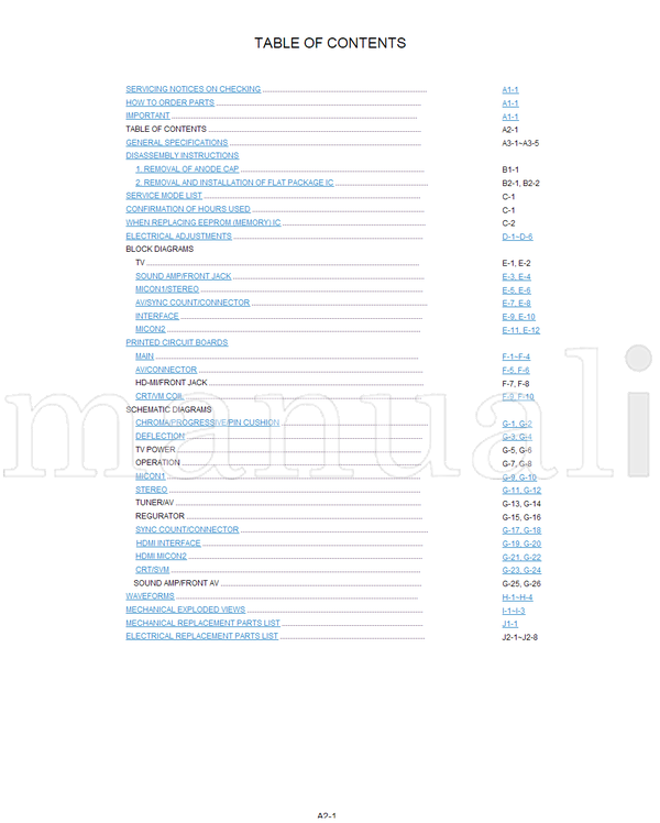 Toshiba 050-200421 26HF14 (60 pages) TV Service Manual