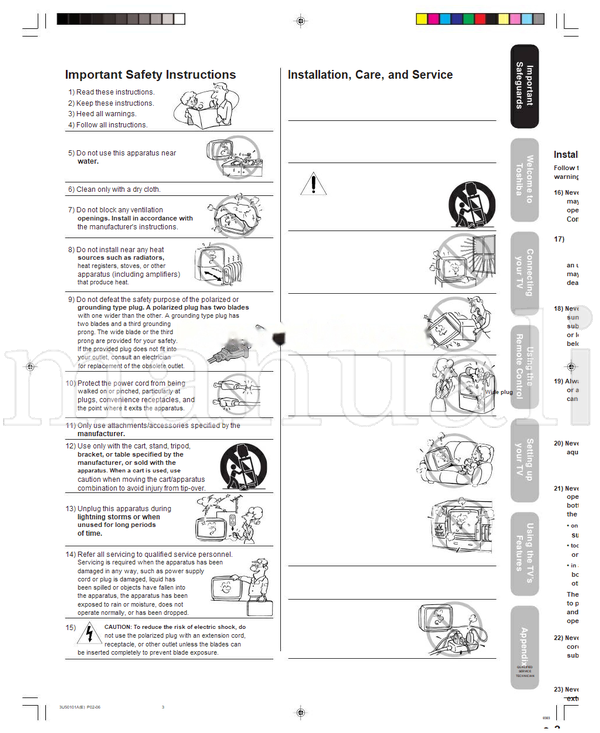 Toshiba 27A35C (28 pages) TV Operating Manual