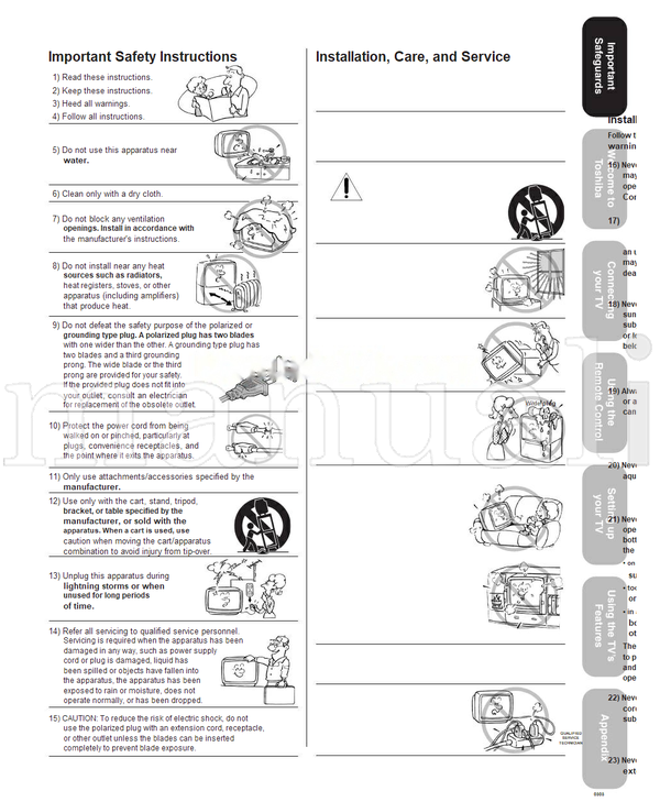 Toshiba 27AF43 (72 pages) TV Operating Manual