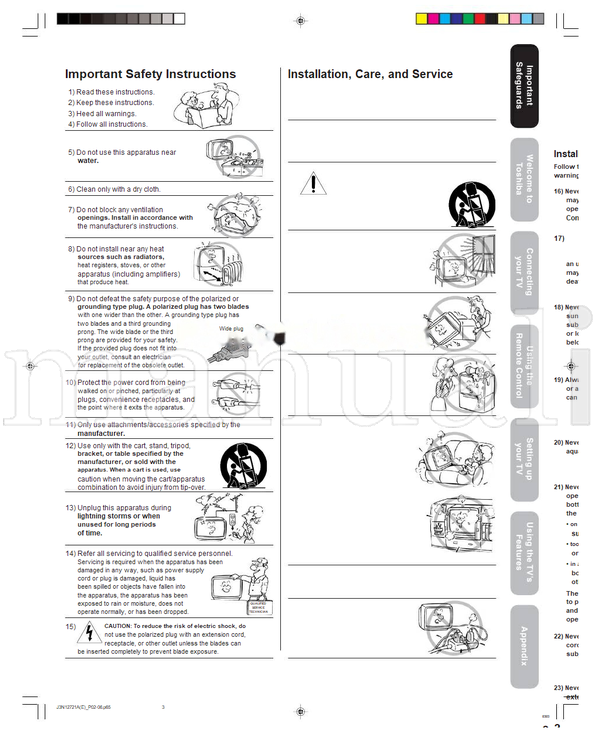 Toshiba 27AFX56 (64 pages) TV Operating Manual