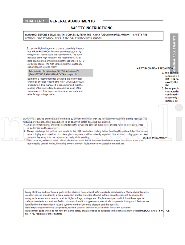 Toshiba 030-200314 28Z33B 32Z33B (34 pages) TV Service Manual