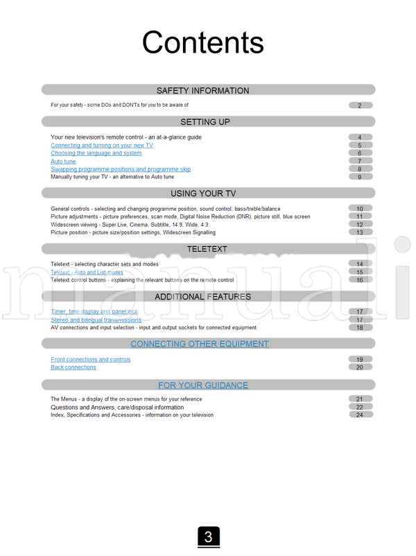 Toshiba 28ZD06G 32ZD06G (24 pages) TV Operating Manual