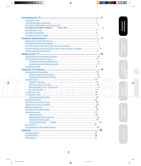 Toshiba 29AS41 3K11301B (56 pages) TV Operating Manual