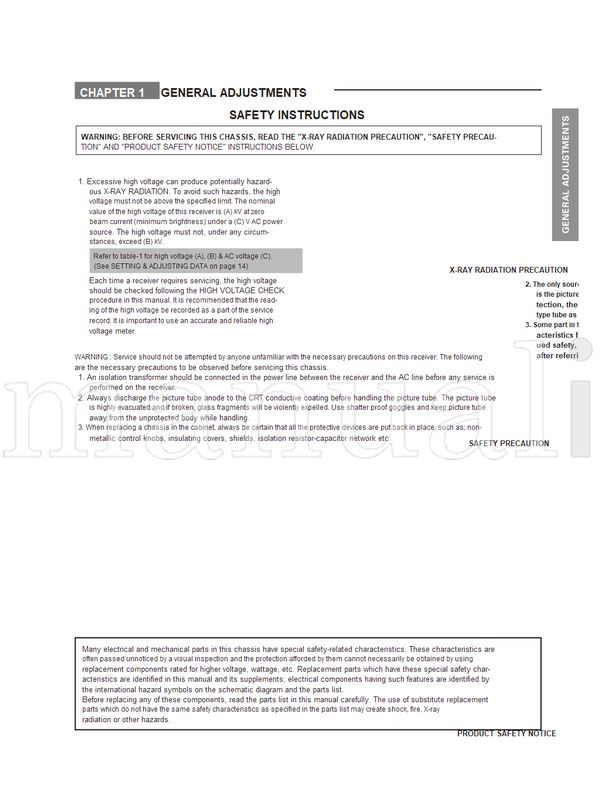 Toshiba 29CJZ6DR 29JZ6DA 29JZ6DE 29JZ6SH 060-200436 (52 pages) TV Service Manual