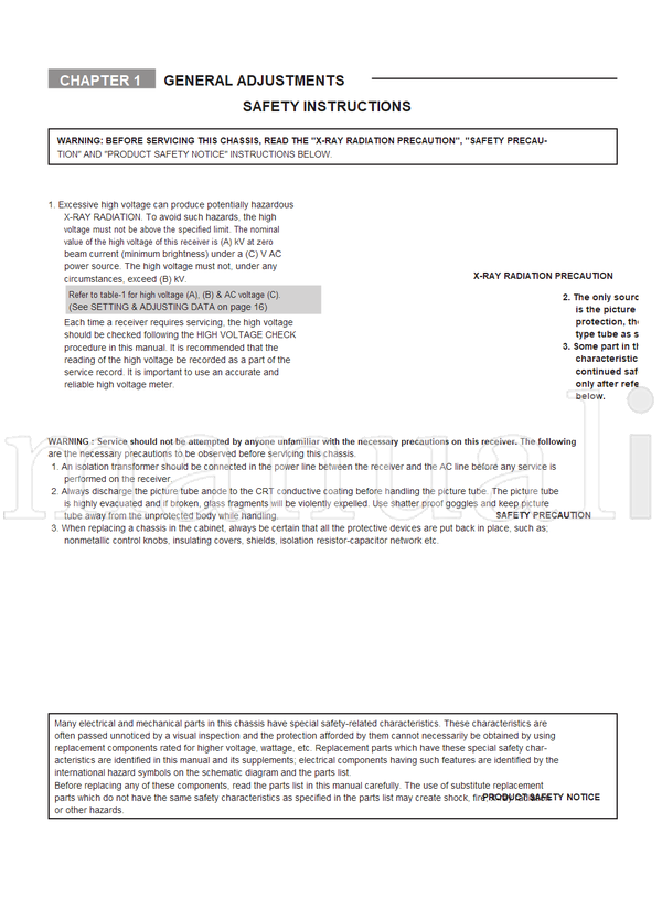 Toshiba 29CZ9UE 29CZ9UES 060-200556 (98 pages) TV Service Manual