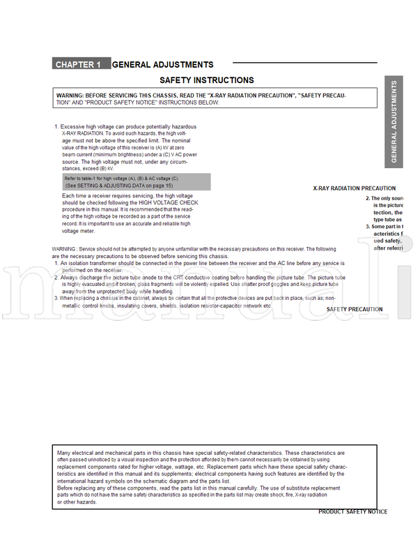 Toshiba 070-200310 29SF6SH (36 pages) TV Service Manual