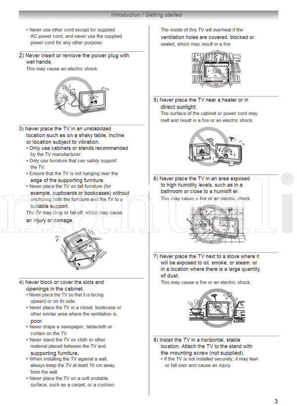 Toshiba 32AV700E 32AV700T 32AV700V 40AV700E 40AV700T 40AV700V (32 pages) TV Operating Manual