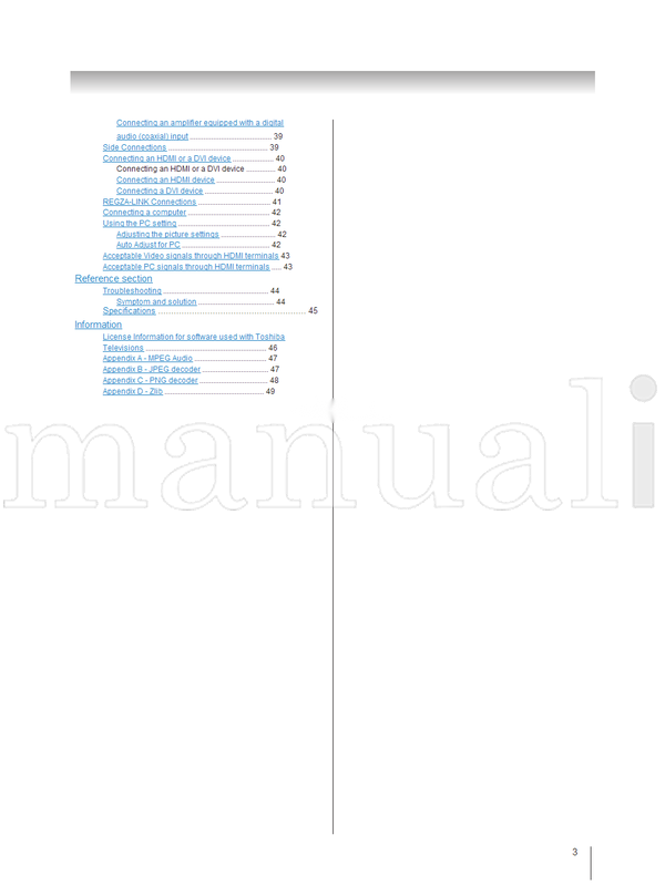 Toshiba 32AV800AZ 32EL800AZ 40LV800AZ 42HL800AZ (50 pages) TV Operating Manual