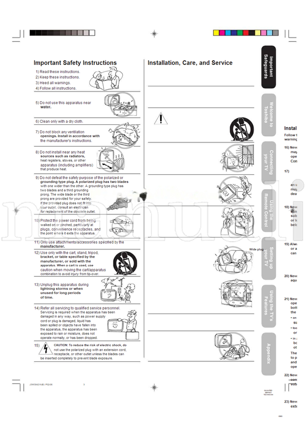 Toshiba 32DF46 (76 pages) TV Operating Manual