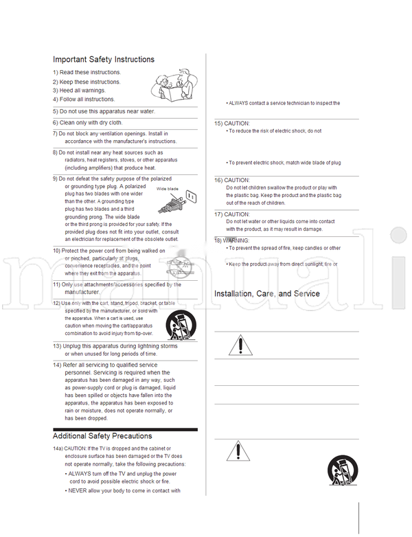 Toshiba 32DT1U 40FT1U HDA51F4010I (58 pages) TV Operating Manual
