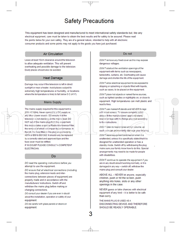 Toshiba 32YT56 (32 pages) TV Operating Manual