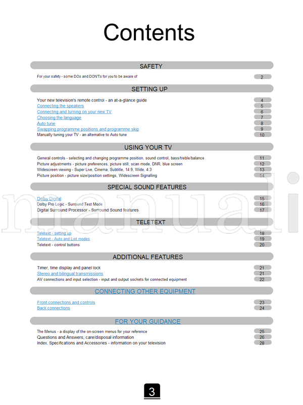 Toshiba 32ZD08B 32ZD09B (28 pages) TV Operating Manual