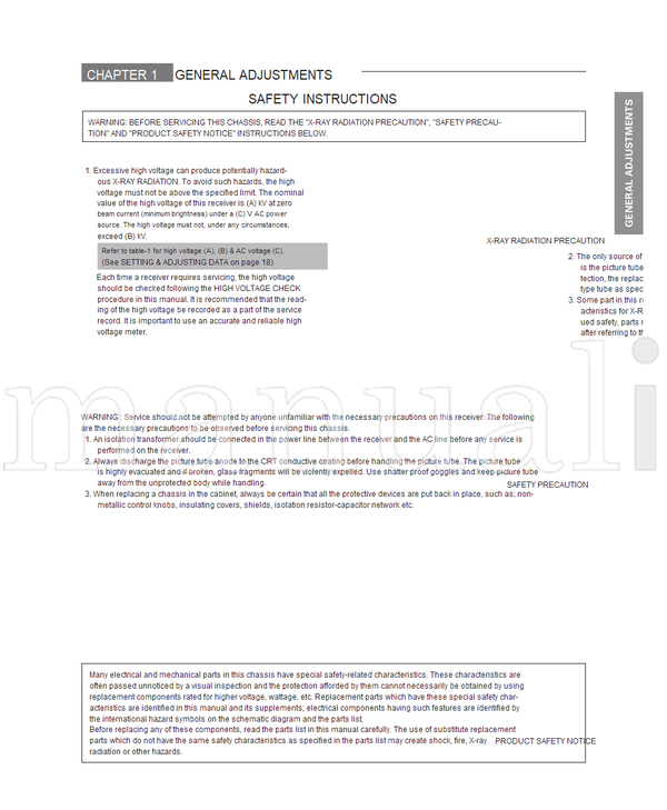 Toshiba 030-200002 32ZD08G 32ZD08B (109 pages) TV Service Manual