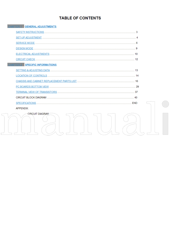 Toshiba 32ZD26P (39 pages) TV Service Manual