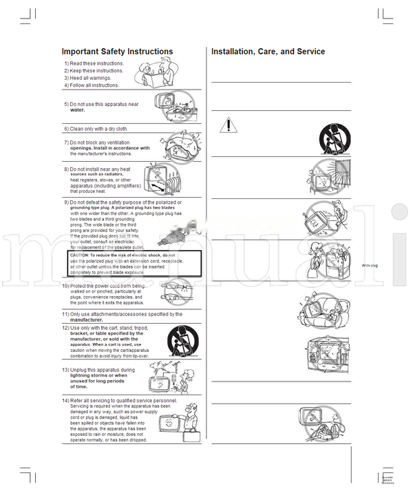 Toshiba 36HF12 23565684 (54 pages) TV Operating Manual