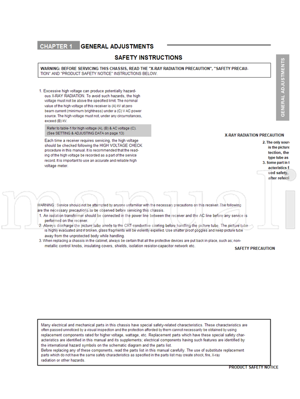 Toshiba 030-200214 36ZT29B (46 pages) TV Service Manual