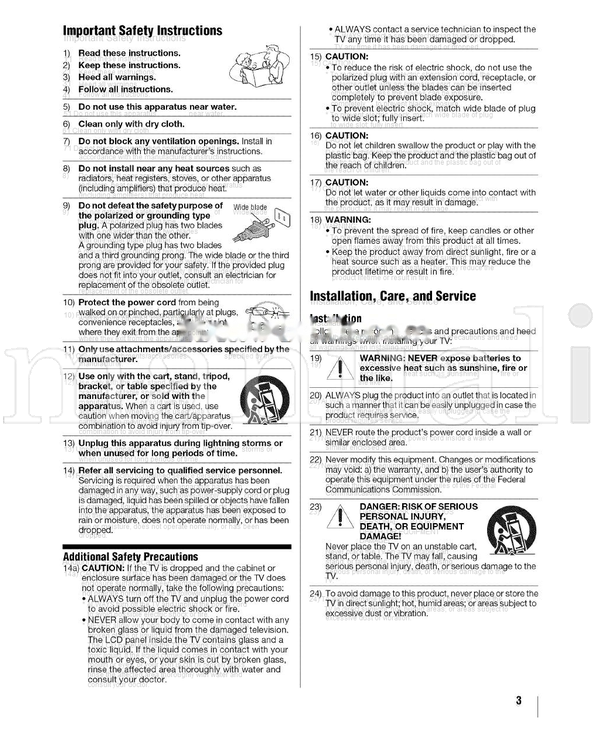 Toshiba 55UX600U (101 pages) TV Operating Manual