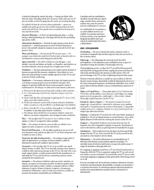 Toshiba ColorStream 27AF41 (38 pages) TV Operating Manual
