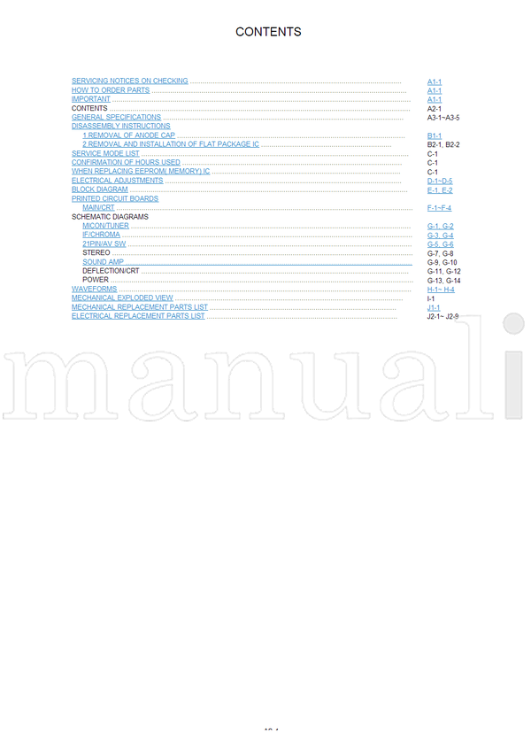 Toshiba 21V33E2 (43 pages) TV Service Manual
