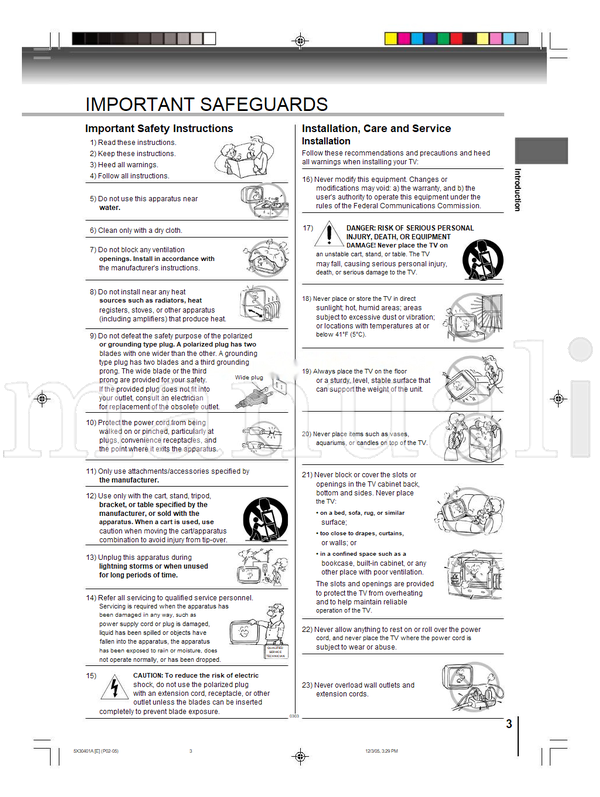 Toshiba MD13Q42 MD20Q42 5X30401A (52 pages) TV/DVD Combo Operating Manual