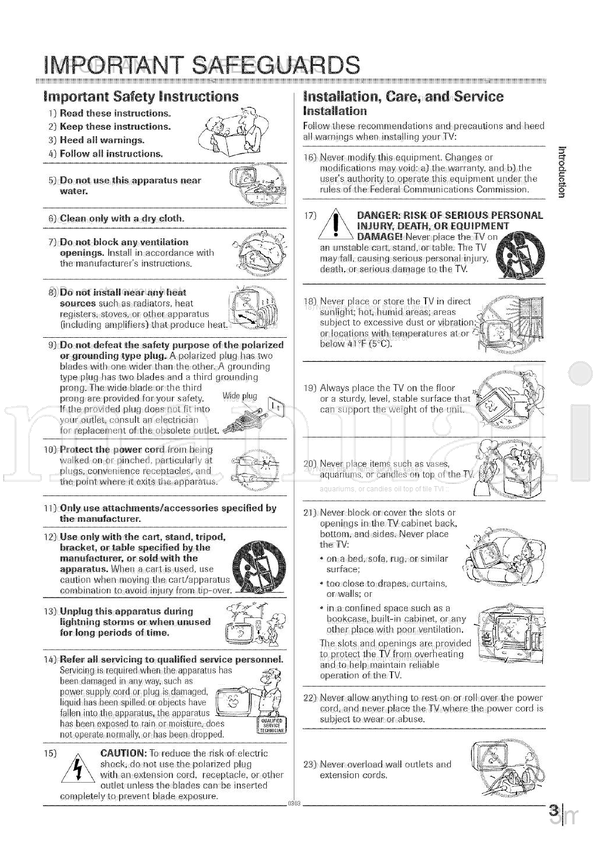 Toshiba MD20Q41 (52 pages) TV Operating Manual