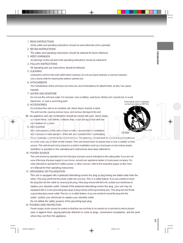 Toshiba MW20FP3 MW24FP3 5L00301C (64 pages) TV/DVD Combo Operating Manual