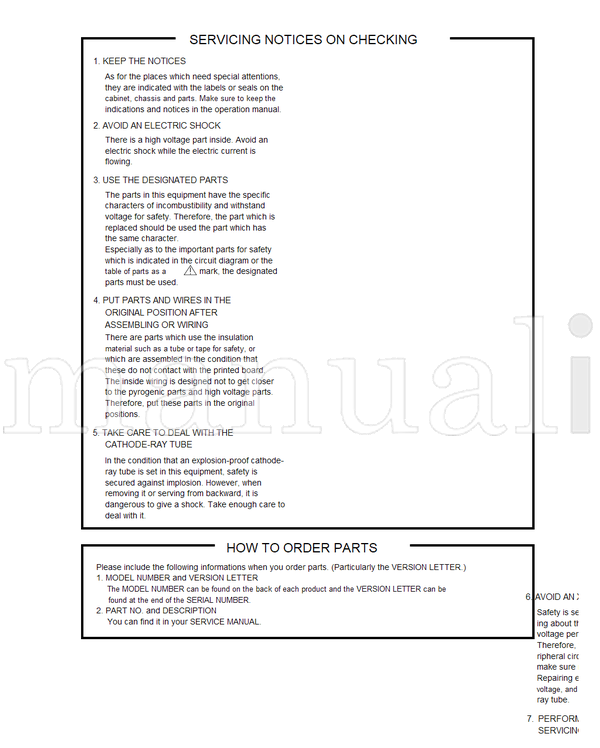 Toshiba MW27FN1R MW27FN1CR (130 pages) TV/DVD Combo Service Manual