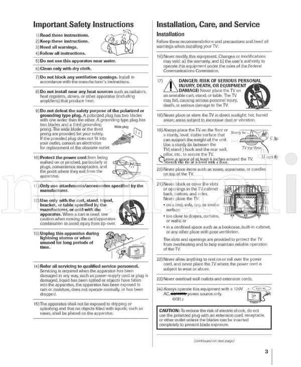 Toshiba STRAM 26HL84 (66 pages) TV Operating Manual