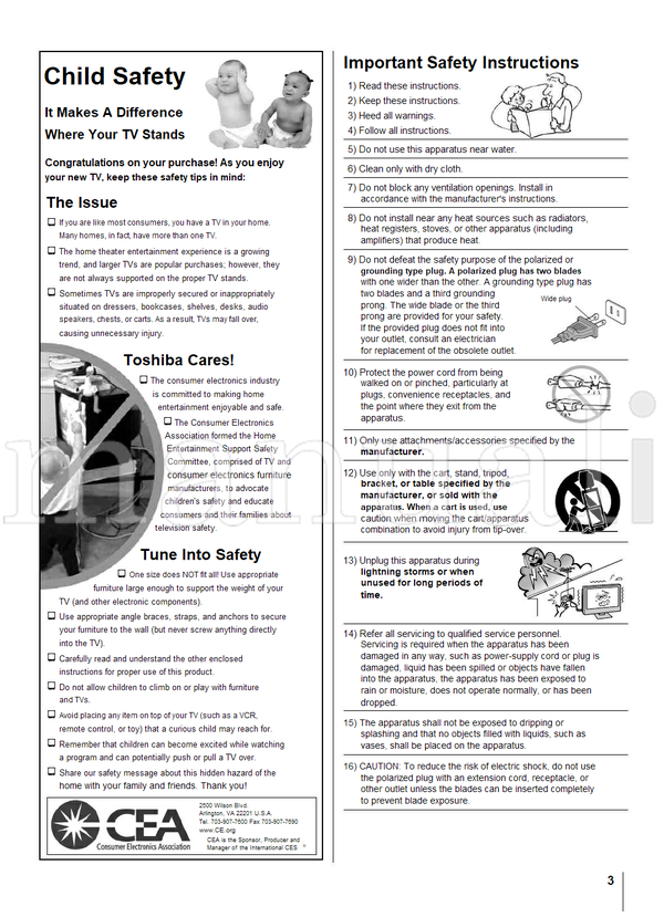 Toshiba 15DL15 20DL75 (37 pages) TV Operating Manual
