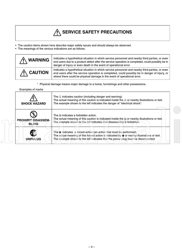 Toshiba 030-200505 37WL58P (111 pages) TV Service Manual