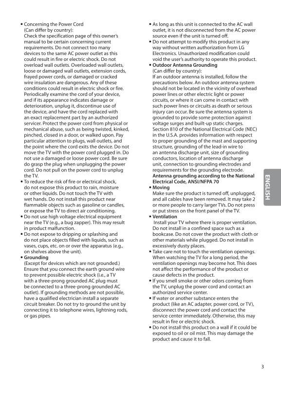 LG 65 UJ 6540om TV Operating Manual