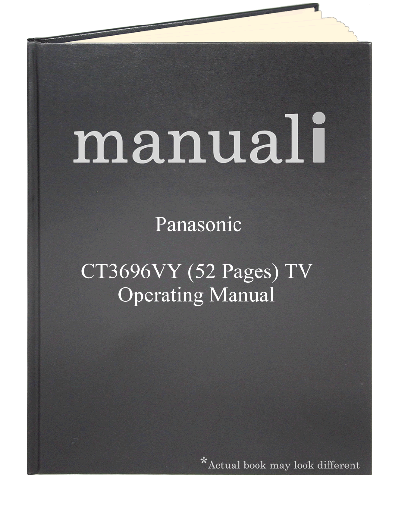 Panasonic CT3696VY (52 pages) TV Operating Manual