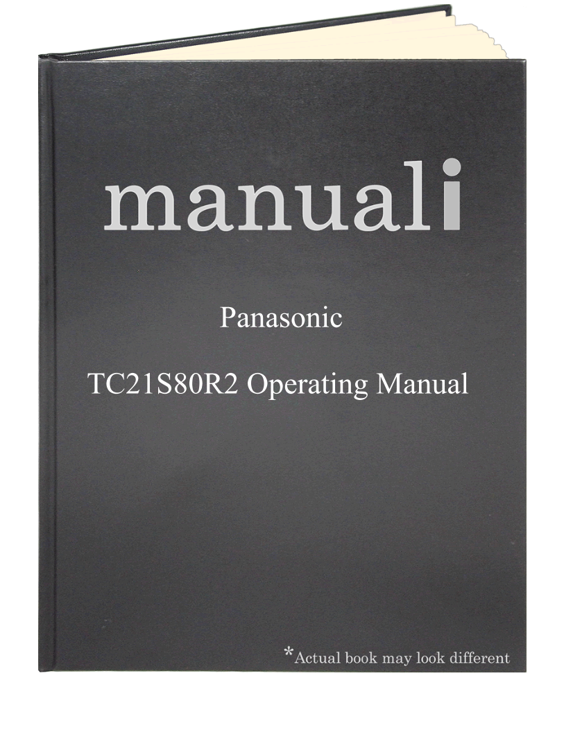 Panasonic TC21S80R2 Operating Manual