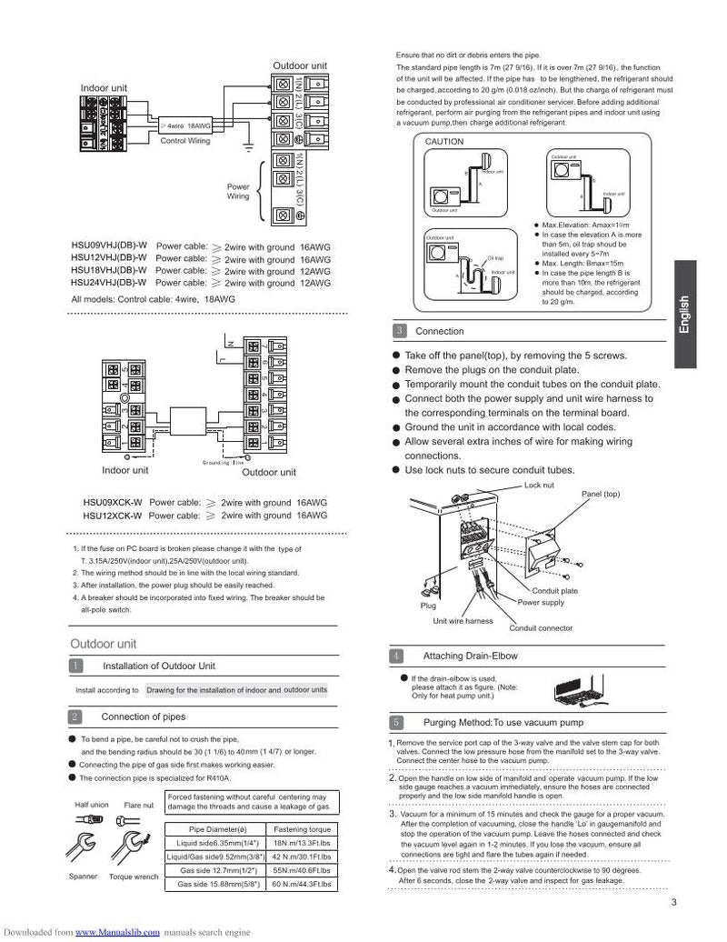 Haier HSU09 VHJDBG Air Conditioner Unit Operating Manual