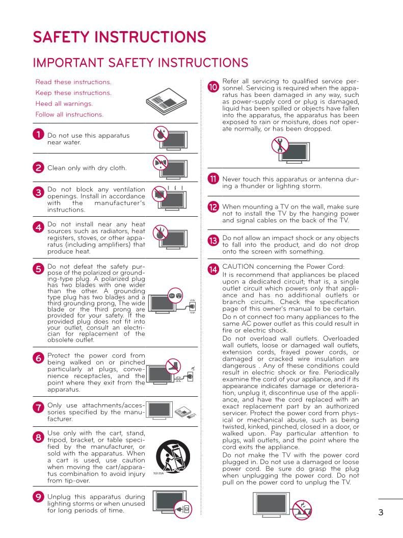 LG 47 LEX 8-UA LX 9500-UA 50 PK 950-UF TV Operating Manual