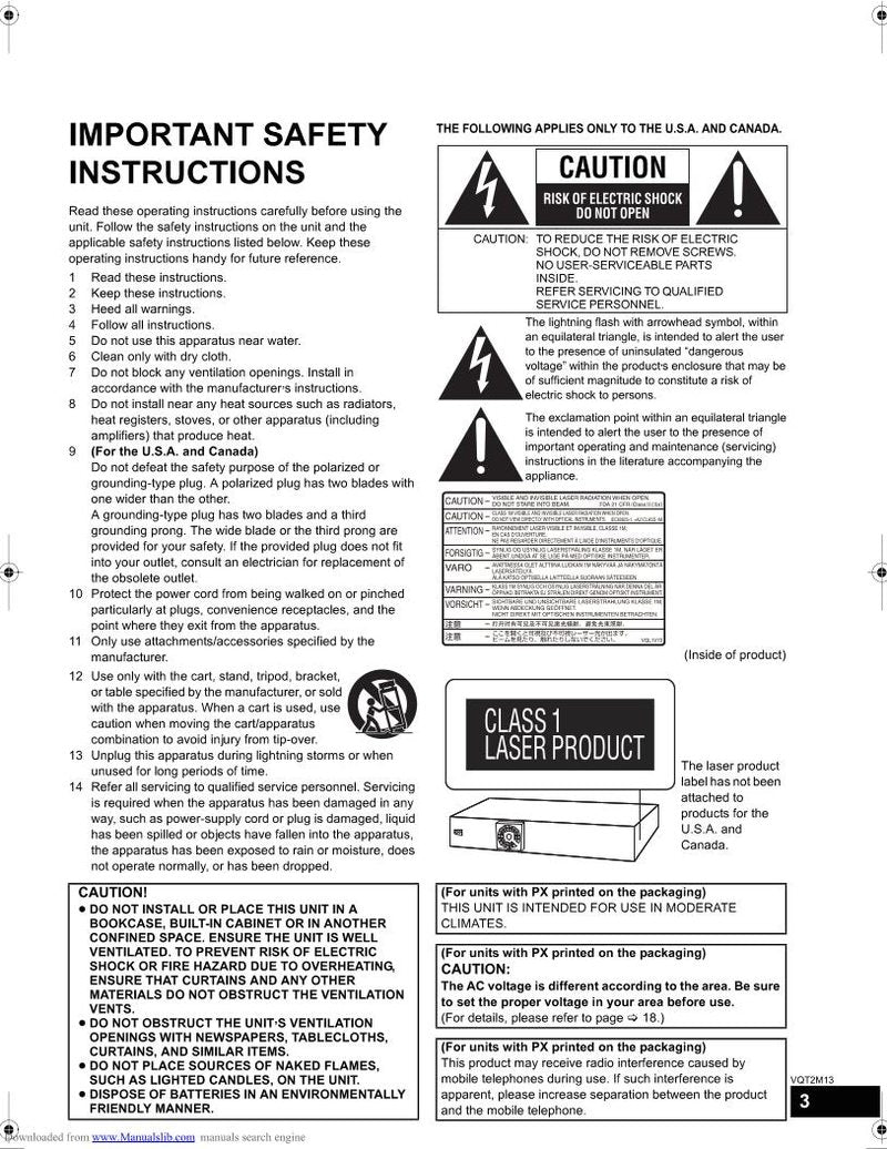 Panasonic SABT230 Home Theater System Operating Manual