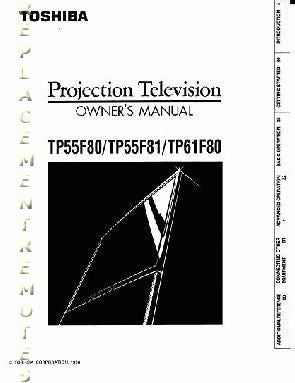Toshiba TP55F80OM TV Operating Manual
