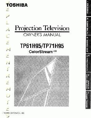 Toshiba TP71H95 TV Operating Manual