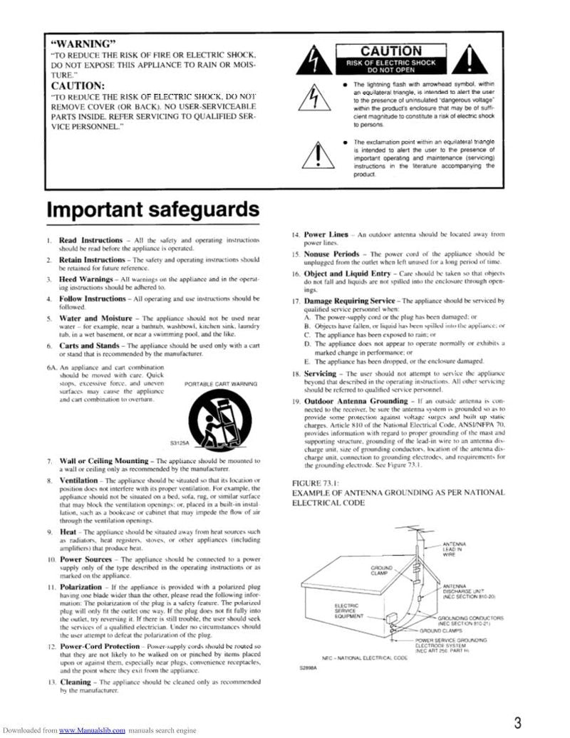 Onkyo TXSV525 Audio/Video Receiver Operating Manual