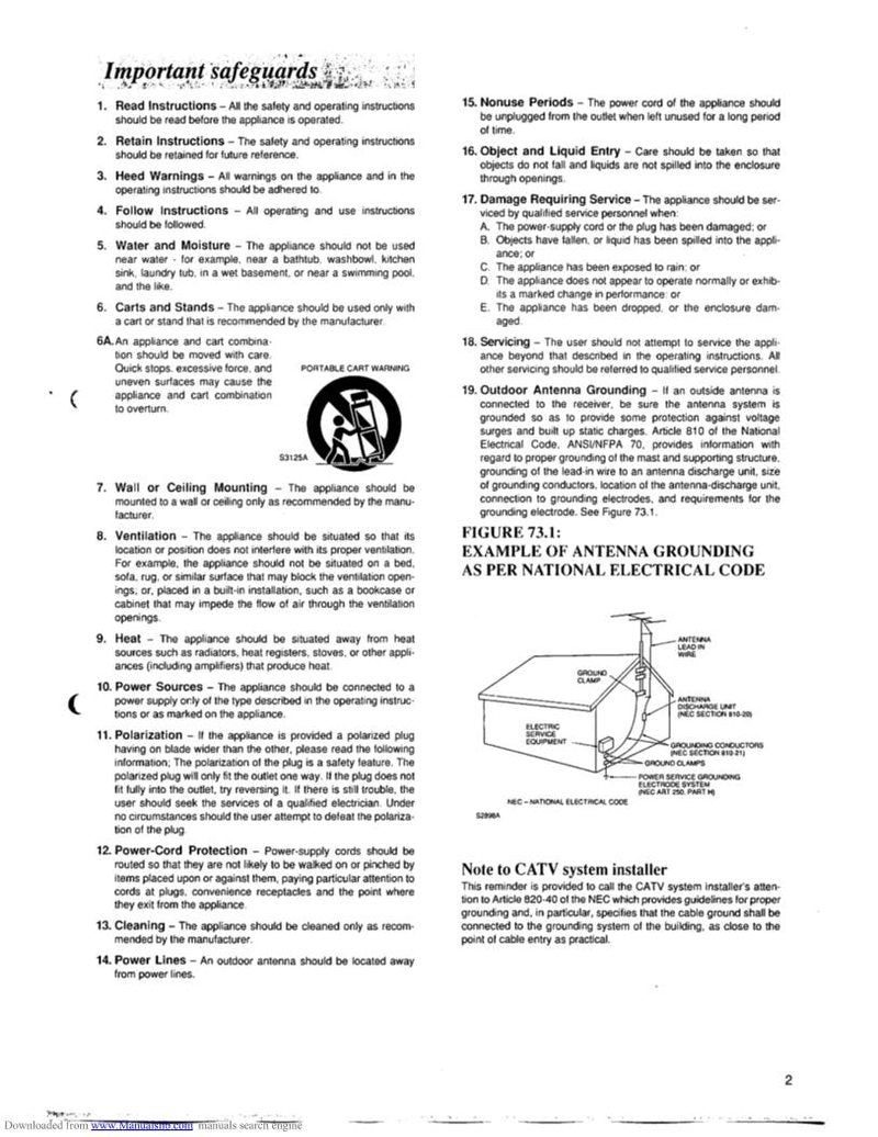 Onkyo TXSV717 PRO Audio/Video Receiver Operating Manual