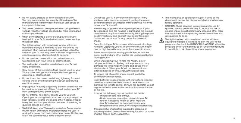 Vizio E70C3 TV Operating Manual