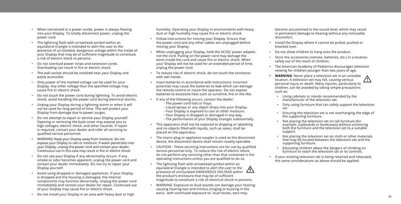 Vizio M50-E1 TV Operating Manual