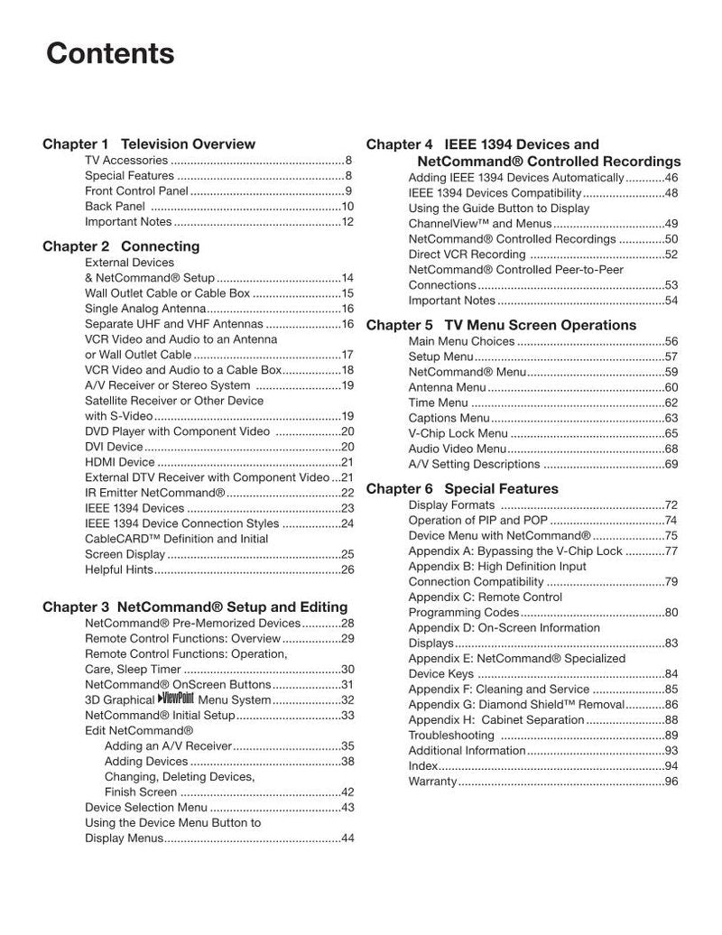 Mitsubishi WS55517 WS65517 WS73517 TV Operating Manual