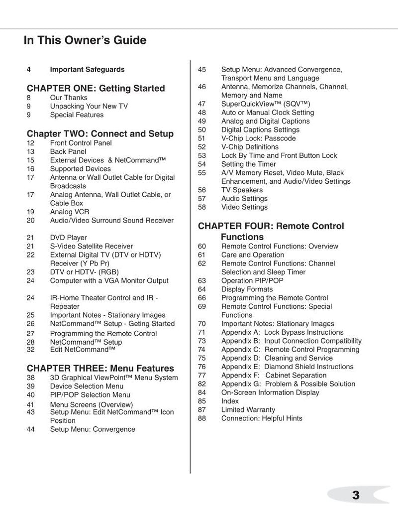 Mitsubishi WS48511 WS55511 WS55711 TV Operating Manual