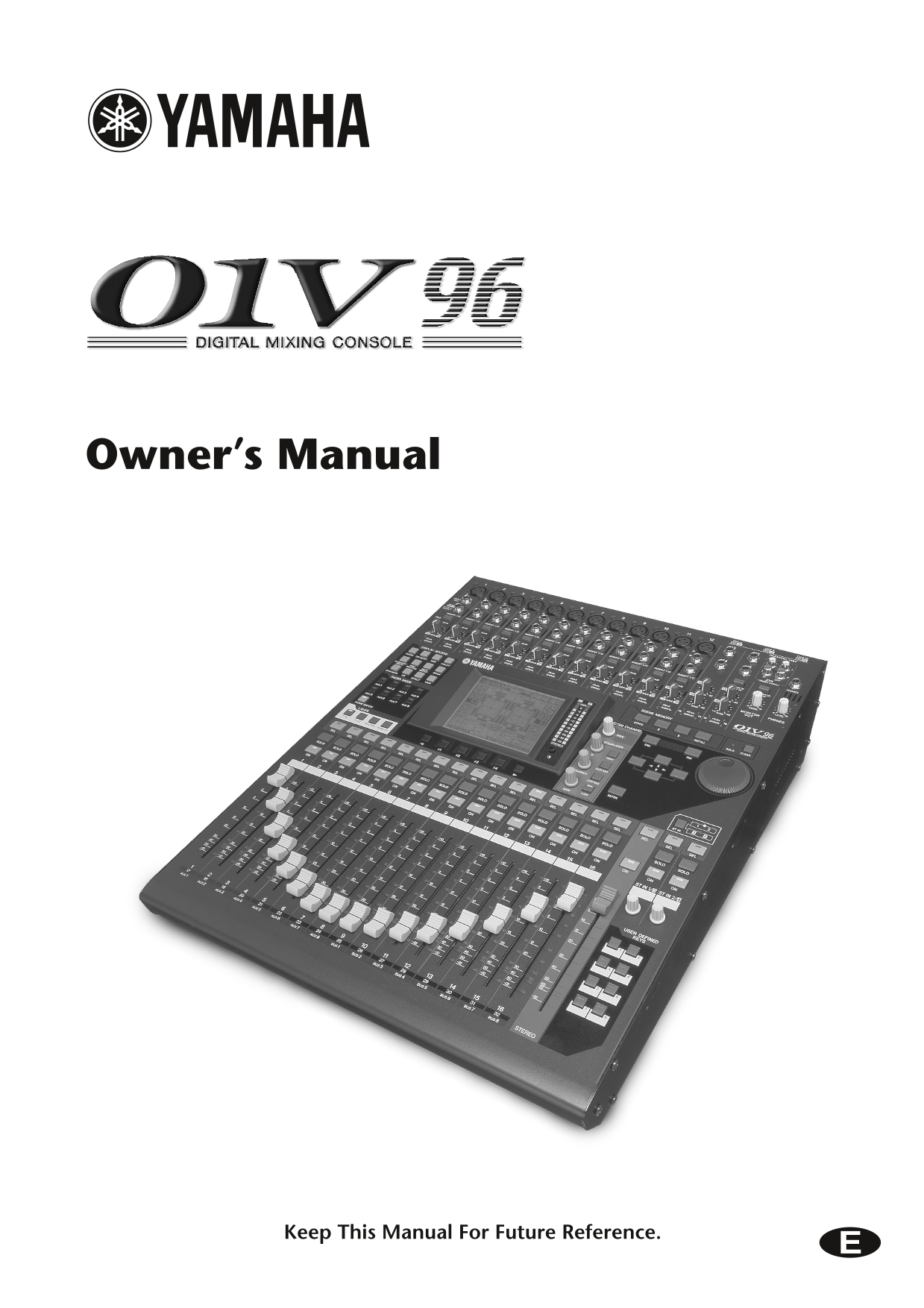 Yamaha 01V96 Digital Mixing Console Owner's/ User Manual (Pages: 334)