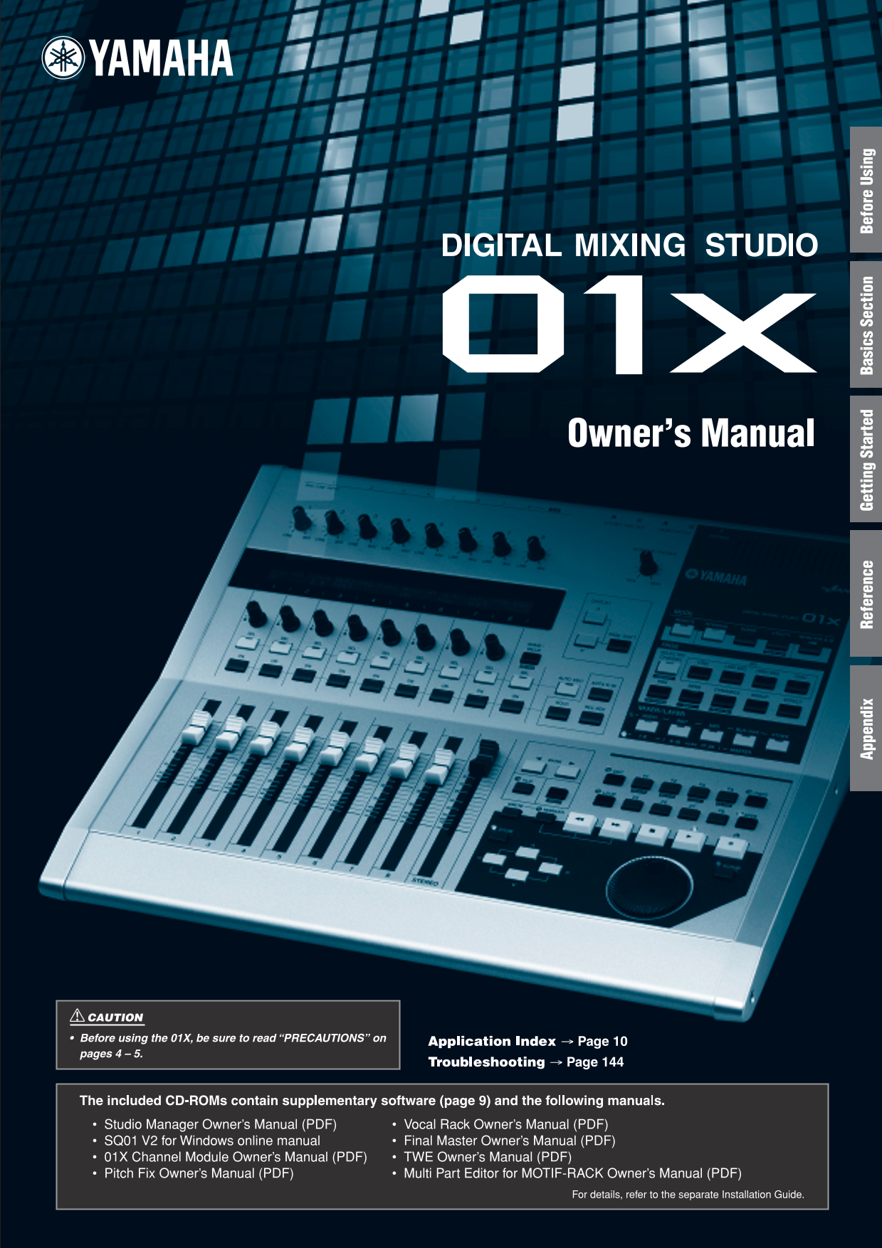 Yamaha 01X Digital Mixing Console Owner's/ User Manual (Pages: 156)